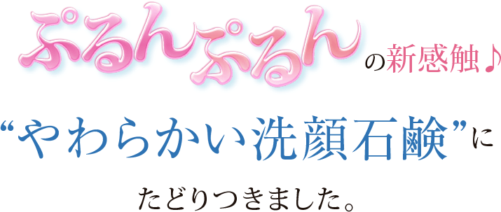 ぷるんぷるんの新感触♪”やわらかい洗顔石鹸”にたどりつきました。